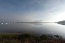 Misty Fall morning along the Deep River Waterfront