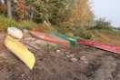 Misty Fall morning along the Deep River Waterfront