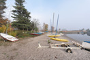 Misty Fall morning along the Deep River Waterfront