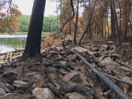 aftermath of forest fire on High Falls Lake photo from 2017 September 02