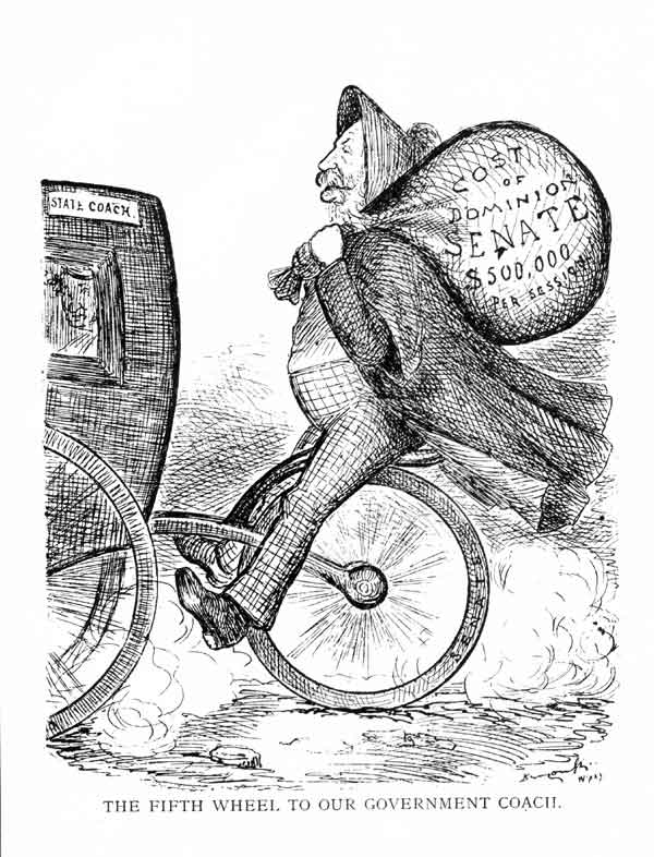 J.W. Bengough cartoon: The Fifth Wheel