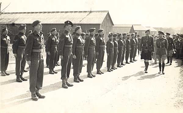 Royal inspection of officer cadets
