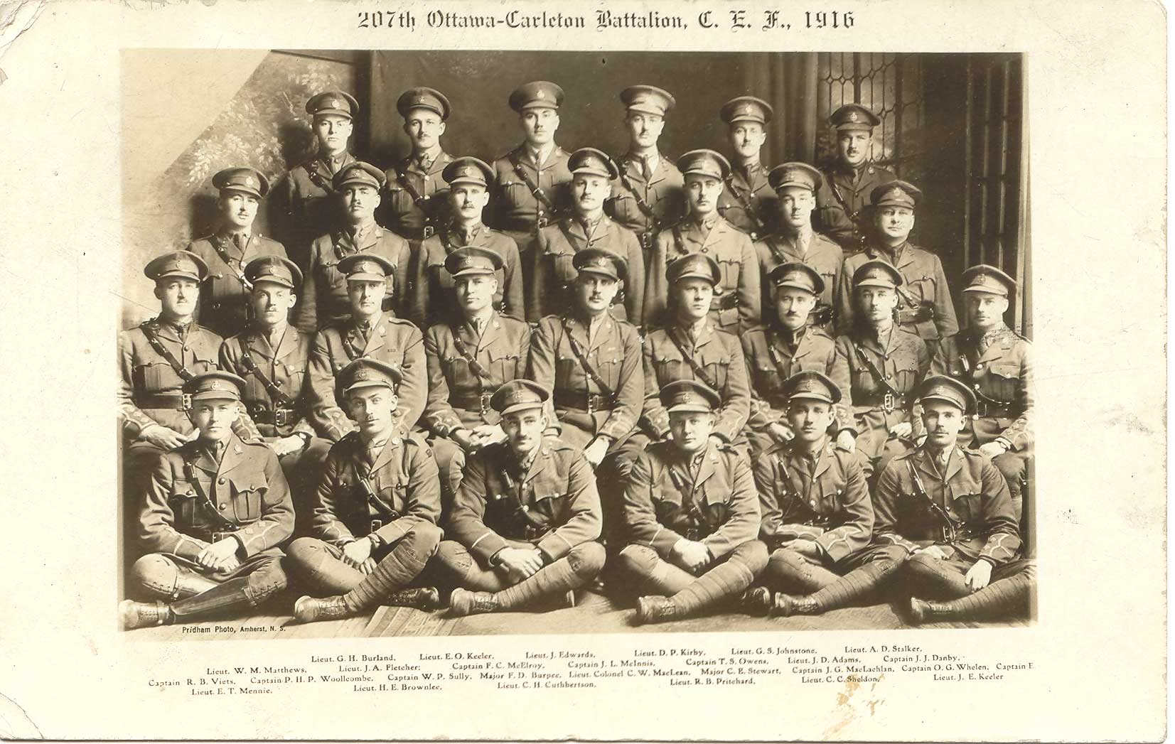 207th Ottawa-Carleton Battalion, C.E.F., 1916.