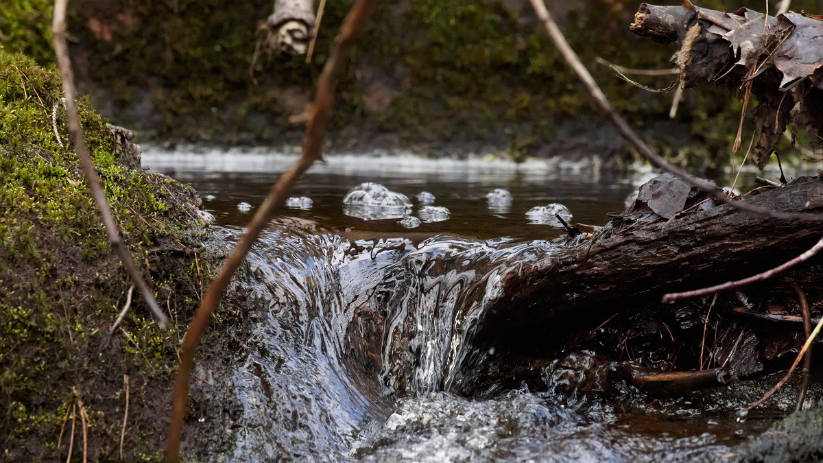 Early spring drive into Algonquin Park 20230427 waterfall Achray