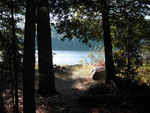 The decommissioned campsite on the alligator island in Catfish Lake in Algonquin Park