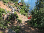 island campsite on Laurel Lake in Algonquin Park