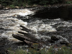 Logging dam at outlet of Catfish Lake in Algonquin Park