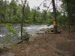 Campsite at last takeout at Crooked Chute on Petawawa River in Algonquin Park