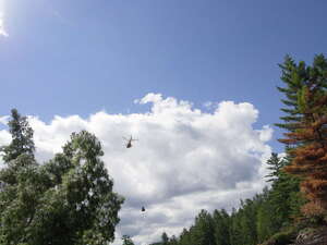 forest fire on High Falls Lake2019 Aug 22  moving day