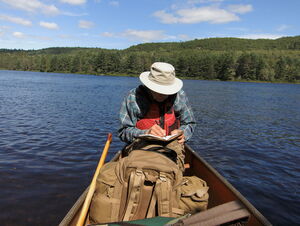 The diarist on Smith Lake in Algonquin Provincial Park