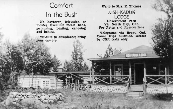 Ad for Kish Kaduk Lodge