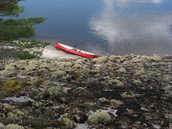 Canoe on Quebec shore of Ottawa River