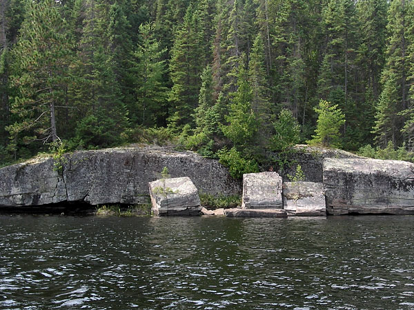 Granite Blocks on Cork Lake in Algonquin Park