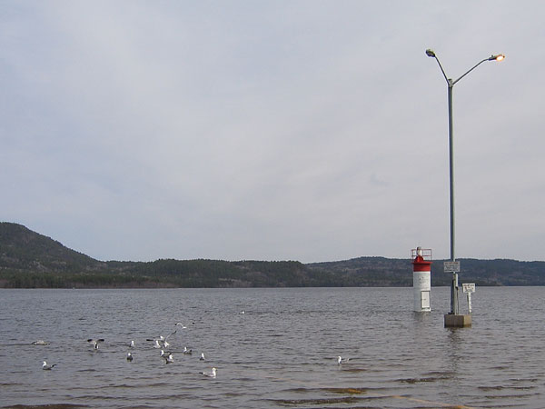 Deep River Pier under water