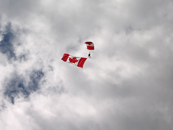 Skyhawk with Canadian flag