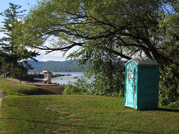 Outhouse on Deep River waterfront