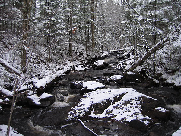 Kennedy Creek along the Deep River cross country ski trail system