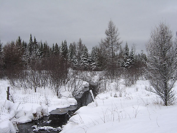 Pumphouse Creek in the village of Chalk River