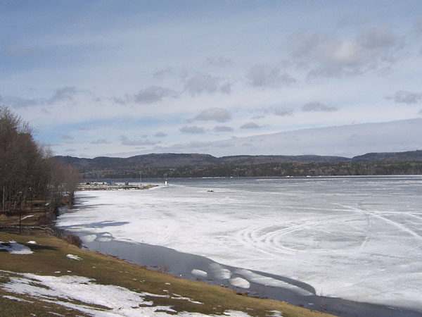 ice out at Deep River on the Ottawa River