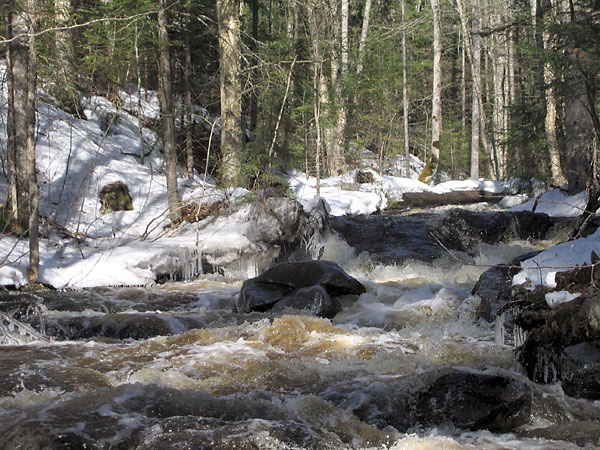 Kennedy Creek in Deep River in spring flood