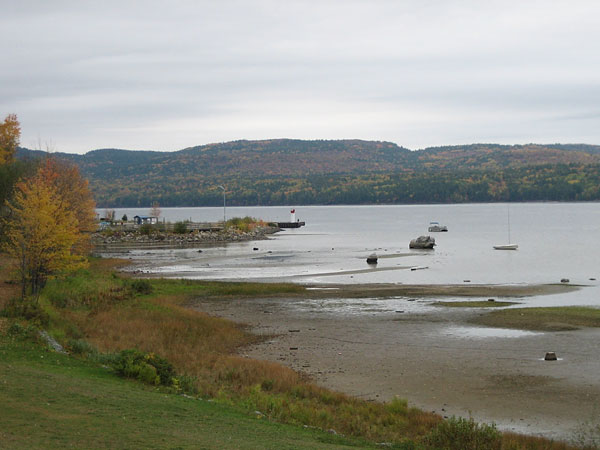 along the Deep River waterfront