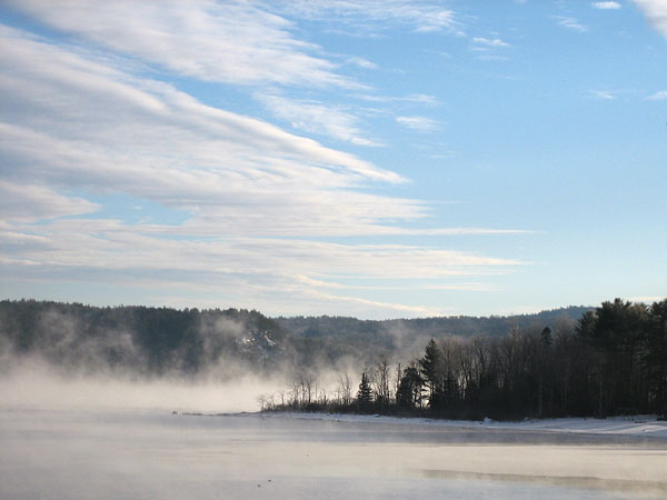 Looking towards Lamure Beach on the Ottawa River at Deep River