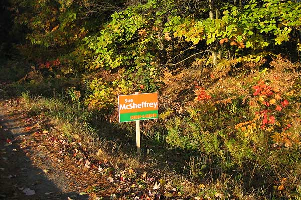 Fall colours election sign Deep River