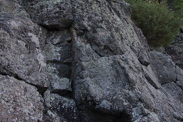 rock face on the Quebec shore of the Ottawa River near Point Alexander