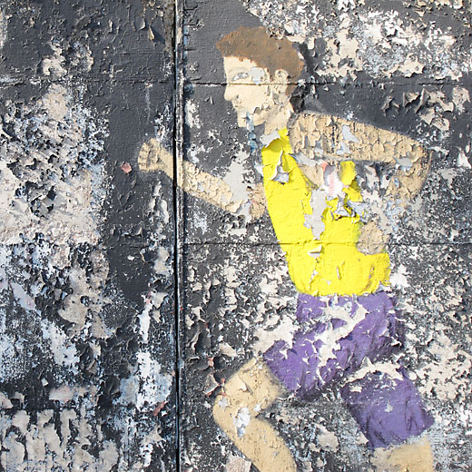 painting on concrete behind Mackenzie High School in Deep River