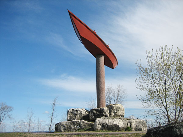 Pointer monument along the Pembroke Waterfront