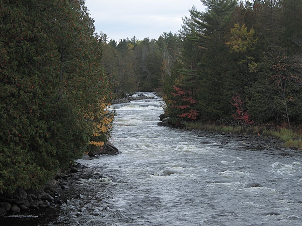 Poplar Rapids on the Petawawa River in Algonquin Park from the Lake Travers Bridge