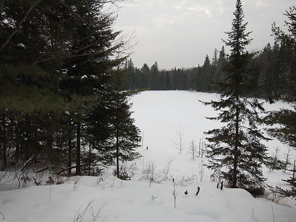 small pond along the HSA Ski Trail in the Petawawa Research Forest
