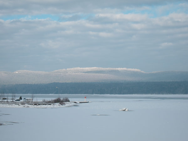 Deep River Pier as seen from Centennial Rock