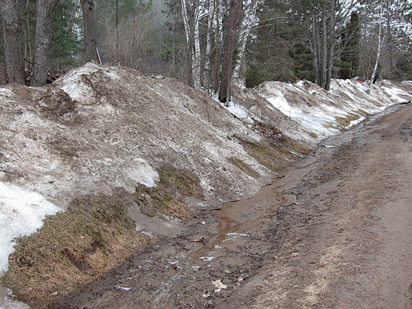 snow banks in Deep River