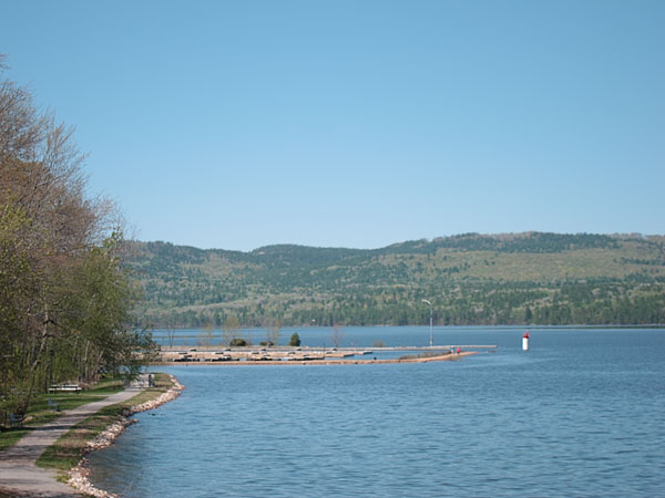 Deep River pier as seen from Centennial Rock