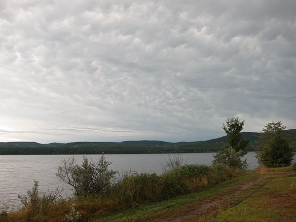 after the storm at the Deep River Pier
