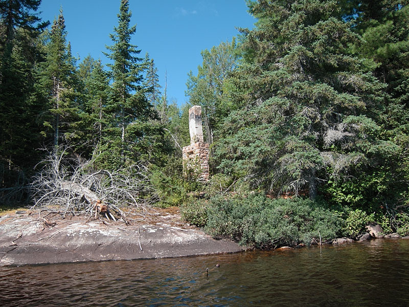 ruins on Lauder Lake in Algonquin Park