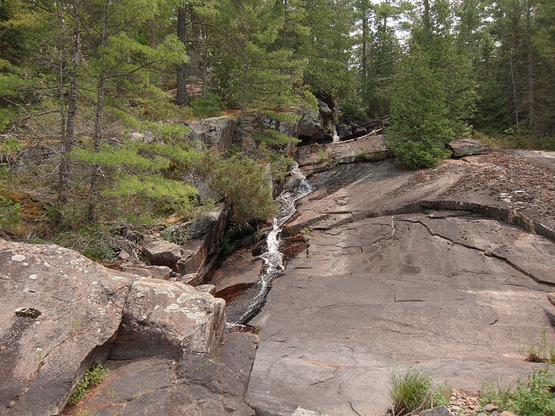 Spillway between St Andrews Lake and Highfalls Pond in Algonquin Park