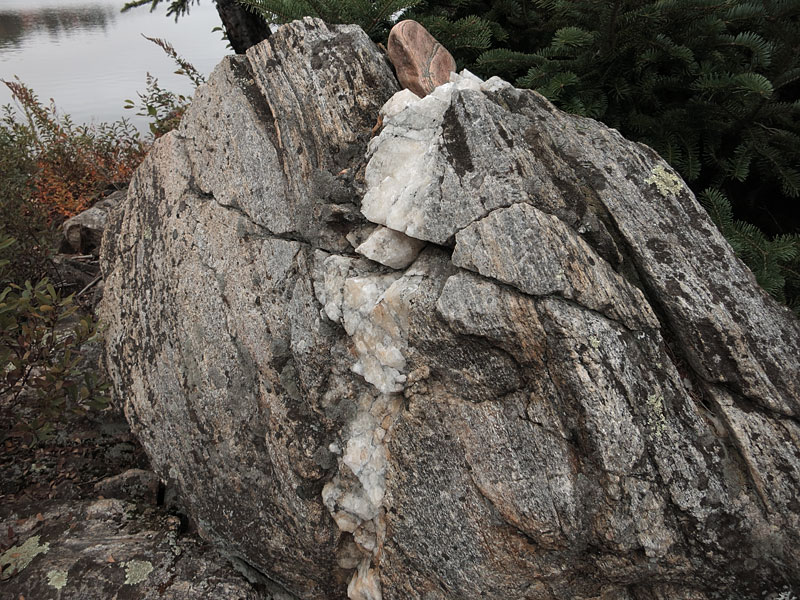 quartz vein Grand Lake Algonquin Park