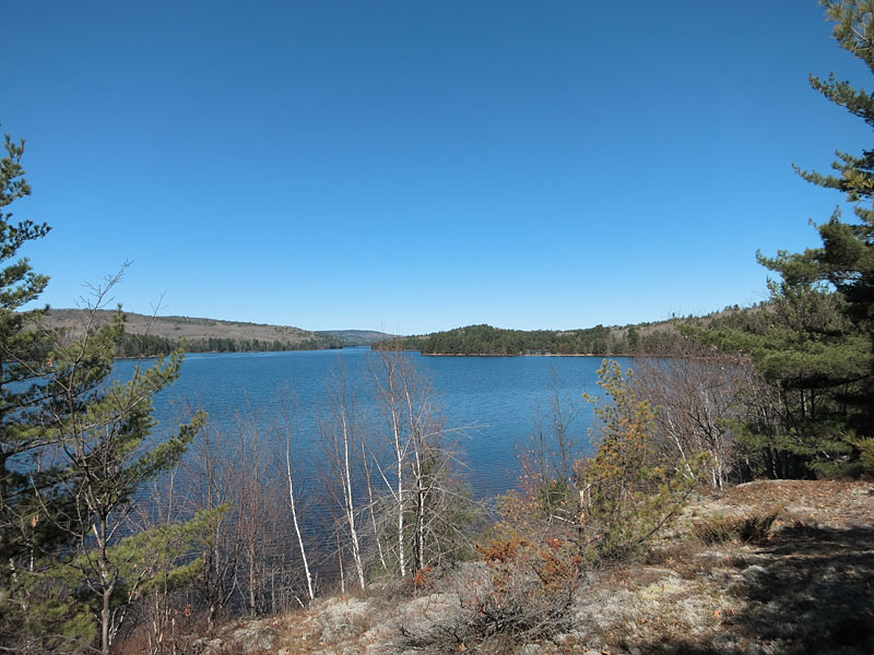 looking up Grand Lake in Algonquin Park