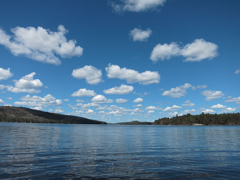 looking up Grand Lake in Algonquin Park