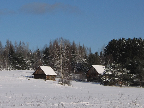 log barns on Kings Road