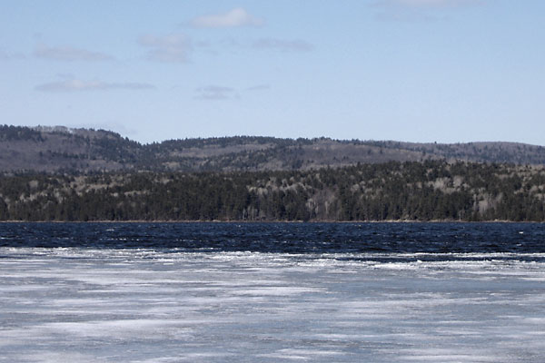 ice out on the Ottawa River off the Deep River Pier